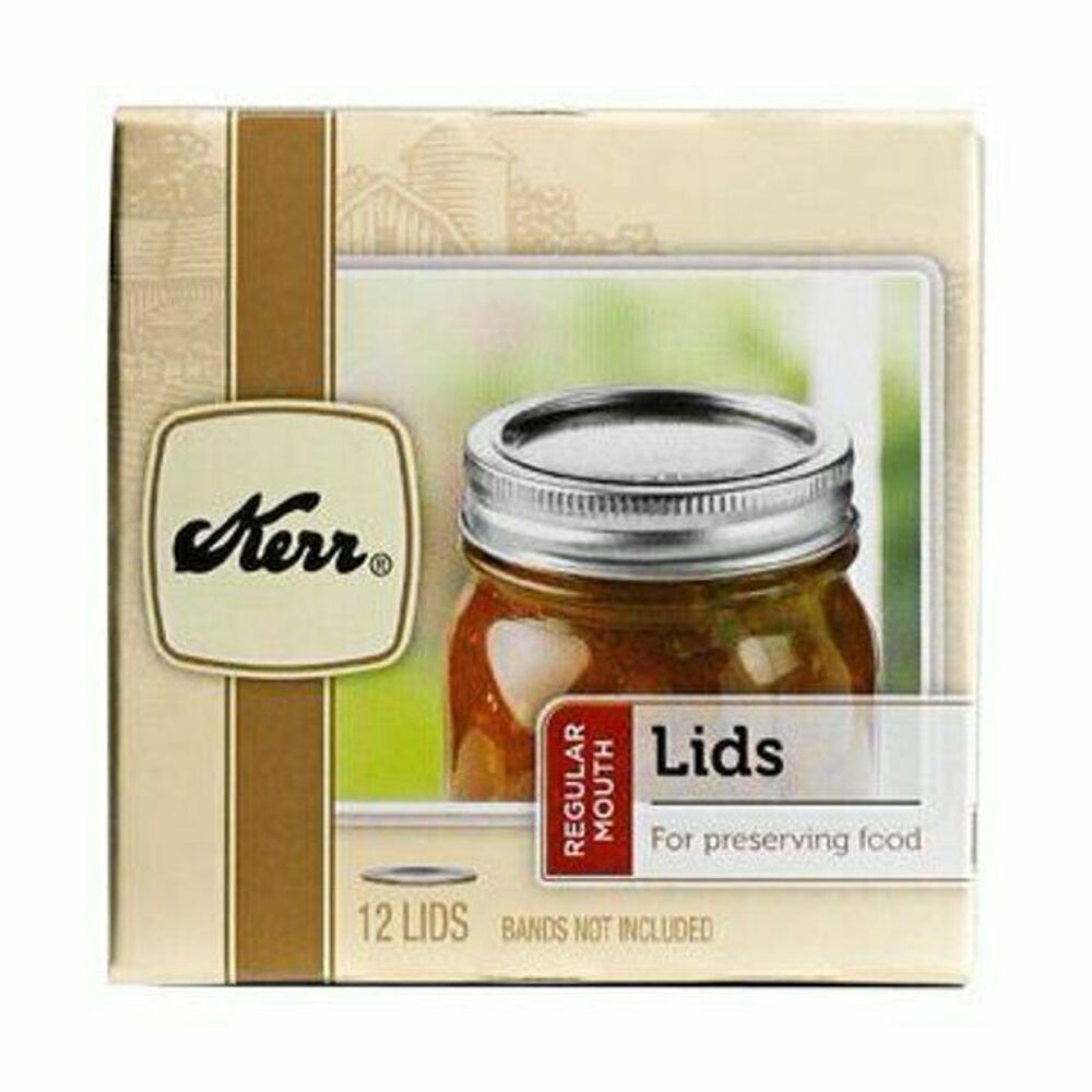 Kerr Ball 24 Regular Mouth Canning Mason Jar Lids 2 Boxes No Bands BPA Free NEW